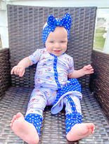 Nursery Rhymes Blue Polka Dot Headband