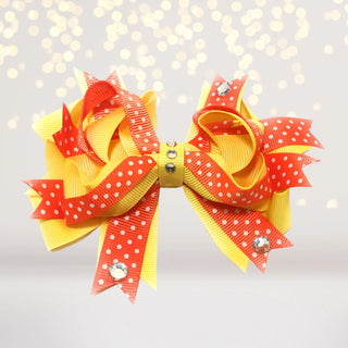 Girls Boutique Hair Bow With Sparkly Bling Stones