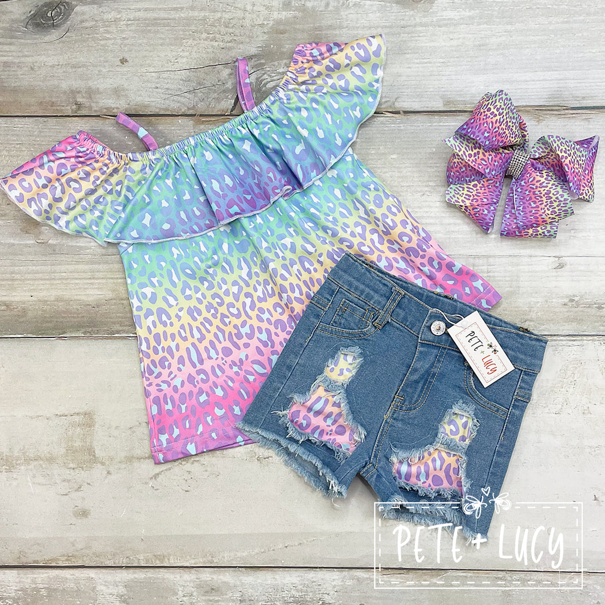 Pastel Jungle Denim Set