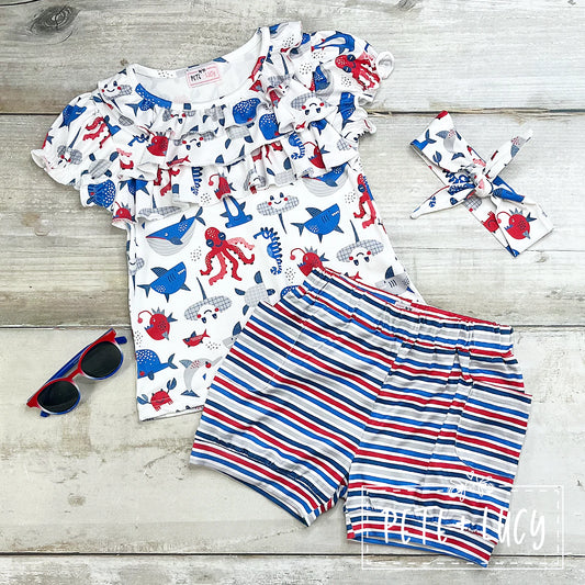 Summer Sea Life Girls 2 Pc Set