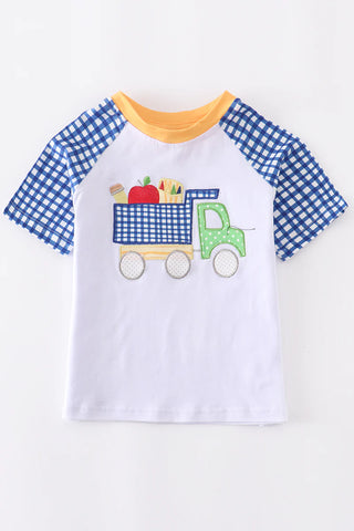 Plaid Truck Applique Shirt