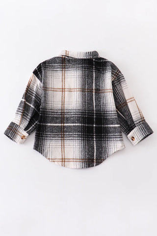 Black Plaid Mommy & Me Button Down