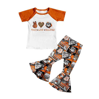 Girl's School Spirit Bell Pants Set