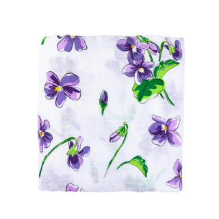 Violet Baby Muslin Swaddle Receiving Blanket