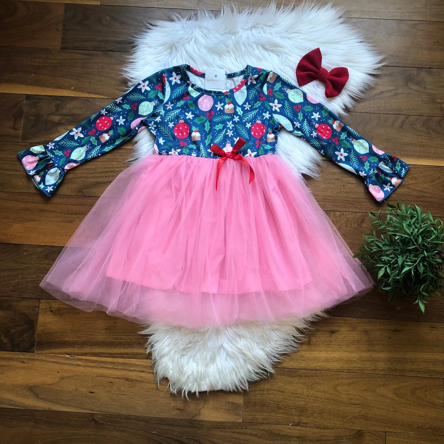 A Pink Christmas Tulle Dress