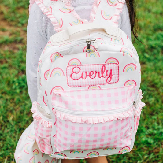 Rainbow Ruffle Backpack