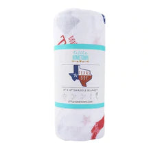 Texas Baby Boy Muslin Swaddle Receiving Blanket