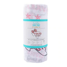 Texas Baby Girl Muslin Swaddle Receiving Blanket